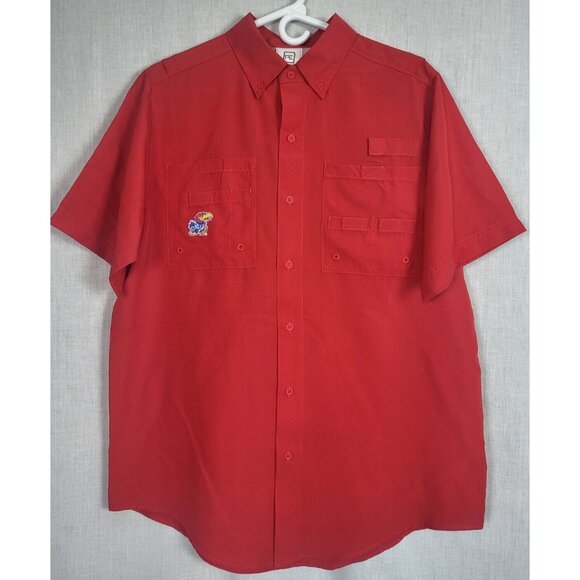 Kansas University Men's XL Red Shirt KU Jayhawk College NWT! Vented Pro Edge - Picture 1 of 7